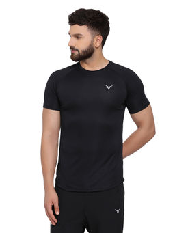 INVINCIBLE - Black Mens Scoop Round Neck T-Shirt