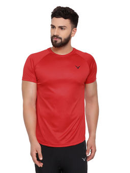 INVINCIBLE - Red Mens Scoop Round Neck T-Shirt