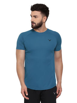 INVINCIBLE - Teal Mens Scoop Round Neck T-Shirt