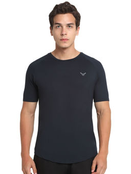 INVINCIBLE - Navy Blue Mens Stretch Short Sleeve T-Shirt