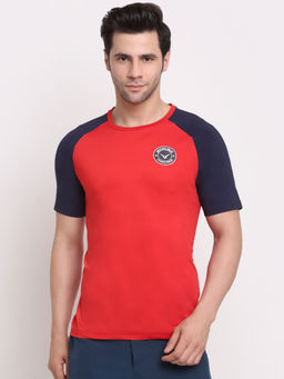 INVINCIBLE - Red Mens Raglan T-Shirt