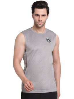 INVINCIBLE - Grey Melange Mens Vest
