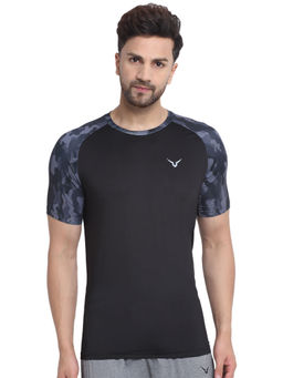 INVINCIBLE - Black Mens Camo T-Shirt