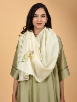 HANDME - Ethnic Hand-Embroidered Chanderi Stole