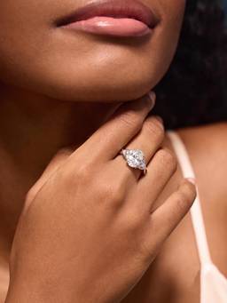 Accessorize London - Women White Stones Silver Plated Ring