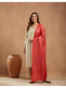 Fabindia - Red Silk Blend Dupatta