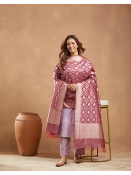 Fabindia - Mauve Cotton Silk Blend Dupatta