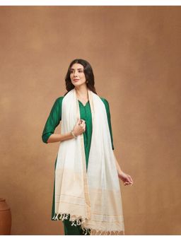 Fabindia - Natural Cotton Blend Hand Woven Dupatta