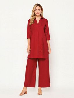 Barara Ethnic - Women Red Kurta with Pant