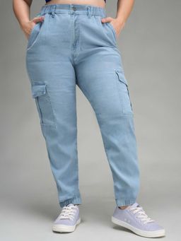 Miss Chase - Blue Solid/Plain Regular Jeans