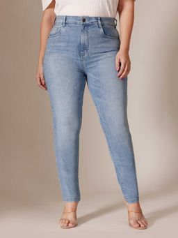 Miss Chase - Blue Solid/Plain Skinny Jeans