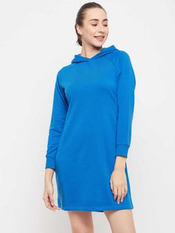 STREET 9 - Blue Solid/Plain Regular Mini Dress