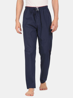 U.S. POLO ASSN. - Men Navy I690 Comfort Fit Solid Cotton Lounge Pants Blue