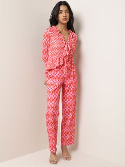 RAREISM - Cremon Printed Orange Trouser