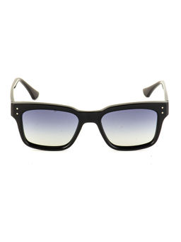 United Colors of Benetton - Blue Lens Gradient Square Sunglass Black Frame Bes23511 C1 (52)