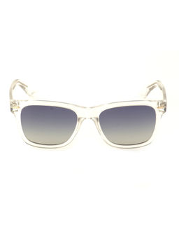 United Colors of Benetton - Blue Lens Gradient Wayfarer Sunglass Crystal Frame Bes23512 C3 (53)