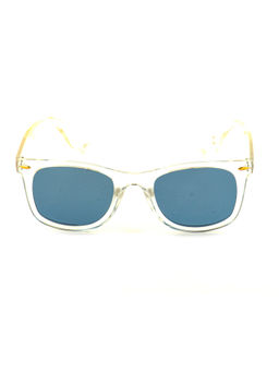 United Colors of Benetton - Blue Lens Wayfarer Sunglass Crystal Frame Bes23513 C3 (50)