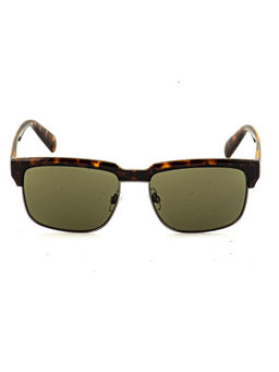 United Colors of Benetton - Green Lens Square Sunglass Silver & Brown Textured Frame Bes23521 C2 (57)