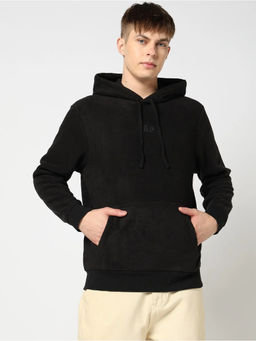 GAP - Black Men's Full Sleeve Hooded Sweatshirt