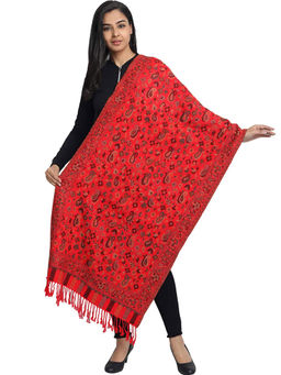 Zamour - Red Patterned Stole