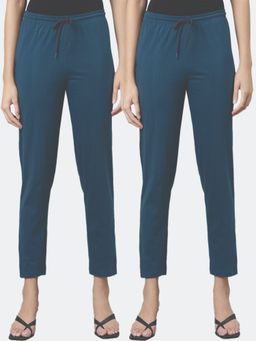 Kryptic - Women Mid-rise Pure Cotton Lounge Pants (Pack of 2)