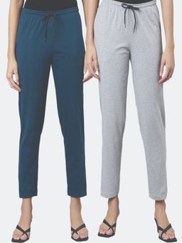 Kryptic - Women Mid-rise Pure Cotton Lounge Pants (Pack of 2)