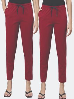 Kryptic - Women Mid-rise Pure Cotton Lounge Pants (Pack of 2)