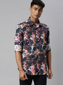 Rare Rabbit - White Printed Casual Shirt