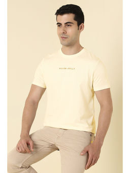 Allen Solly - Men Beige Graphic Print Crew Neck T-Shirt