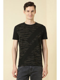 Allen Solly - Men Black Crew Neck T-Shirt