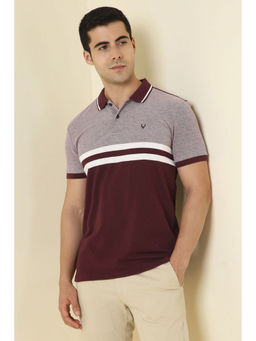 Allen Solly - Maroon Polo T-Shirt