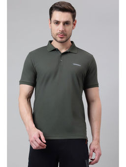 Van Heusen - Men Solid Swift Dry Anti Stat Regular Fit Polo T-Shirt