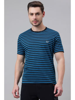 Van Heusen - Men Cotton Stripes Crew Neck Regular Fit T-Shirt