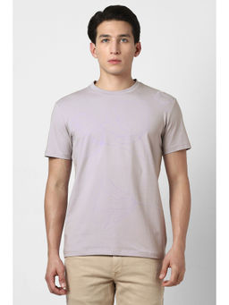 Van Heusen - Men Lilac Print Crew Neck T-Shirt