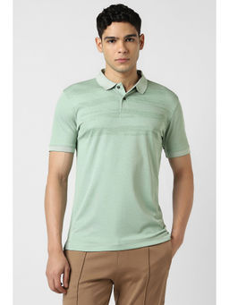 Van Heusen - Men Green Polo Neck T-Shirt