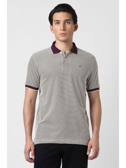 Van Heusen - Men Multi-Color Print Polo Neck T-Shirt