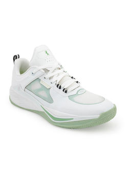 Red Tape - Men Colorblocked White and Green Basketball Shoes