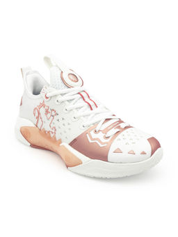 Red Tape - ETPU Men Textured White and Gold Basketball Shoes