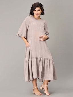 The Mom Store - Embrace The Grey Maternity Oversized Tunic Dress
