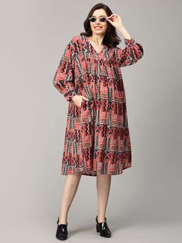 The Mom Store - Hue'S That Girl Maternity Dress Multi-Color