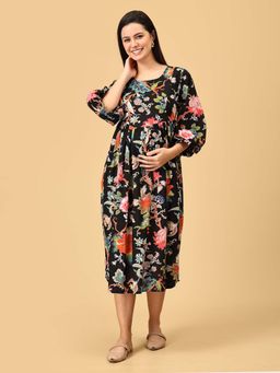 The Mom Store - Nightshade Nectar Maternity Dress Multi-Color