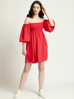 June 9 Clothing - Womens Red Dress