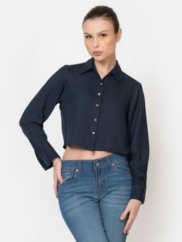 June 9 Clothing - Womens Navy Blue Shirt