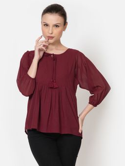 June 9 Clothing - Womens Maroon Top