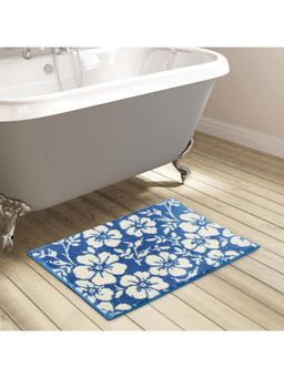 OBSESSIONS - Super Absorbent Anti-Skid Polyester Bath Mat Blue