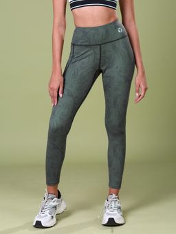 Technosport - Women Printed Skinny Fit Sports Tights with Elasto Plus