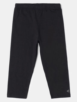 Jockey - AG18 Girls Super Combed Cotton Elastane Capri - Black