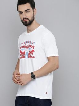 Levi's - Men White Crew Neck T-Shirt