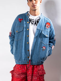RISING AMONG - Patch Up Denim Jacket