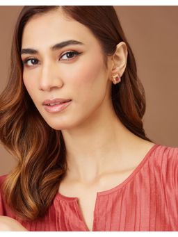 Fabindia - Women Golden Silver Stud Earrings